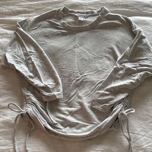 Athleta Heather Gray Crew Neck Top